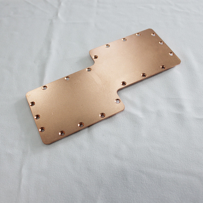 Anodizing Large Solid Copper Heatsink 0.02mm Flatness Anti Oxidation High Density